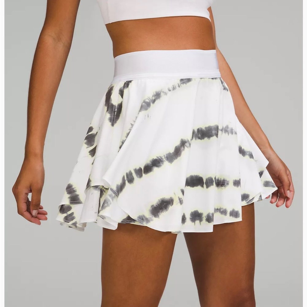 Lululemon Court Rival High Rise Skirt Long Transverse Yellow Multi size 4 LONG